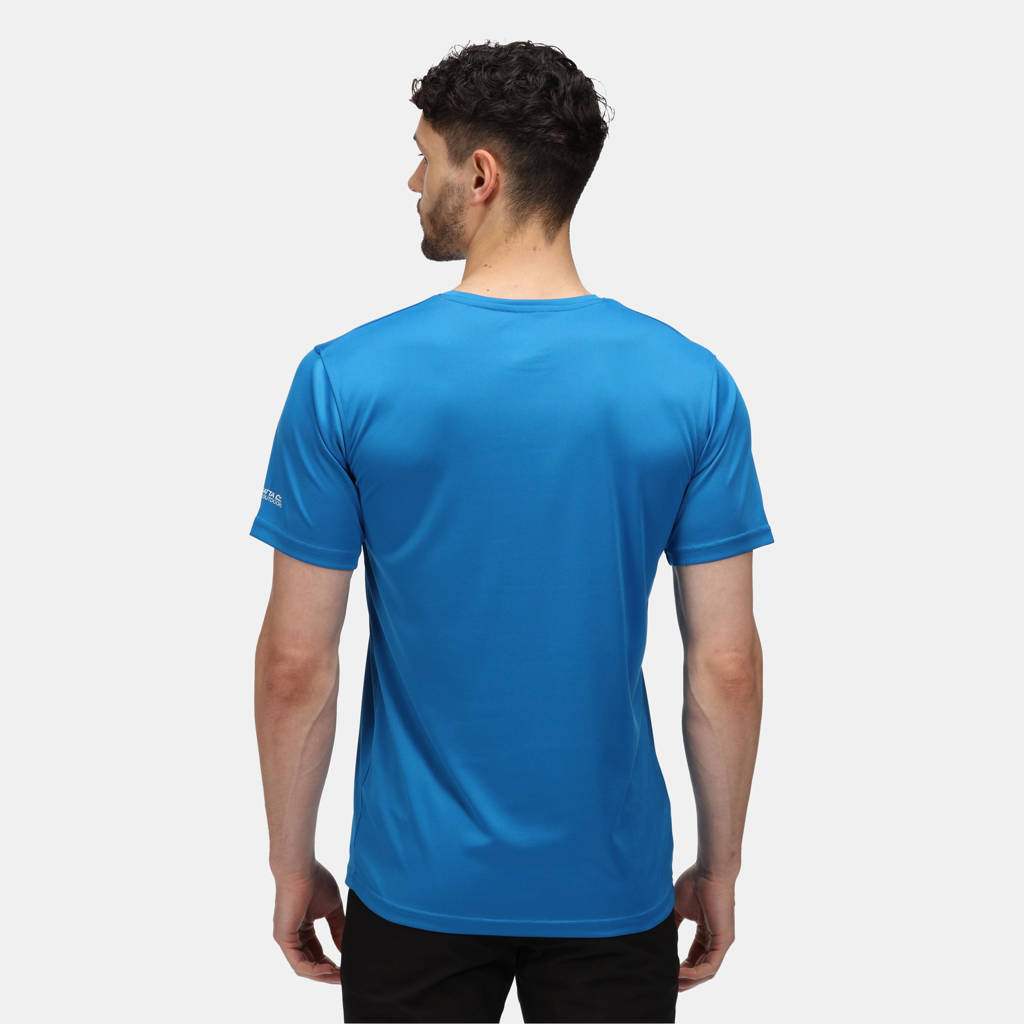 Miles Regenachtig kromme Regatta outdoor T-shirt Fingal Slogan blauw | wehkamp