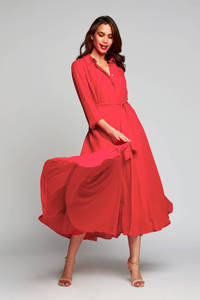 Mart Visser blousejurk Gillian van gerecycled polyester rood