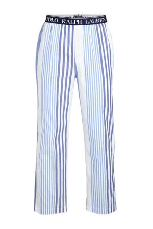 gestreepte pyjamabroek blauw/wit