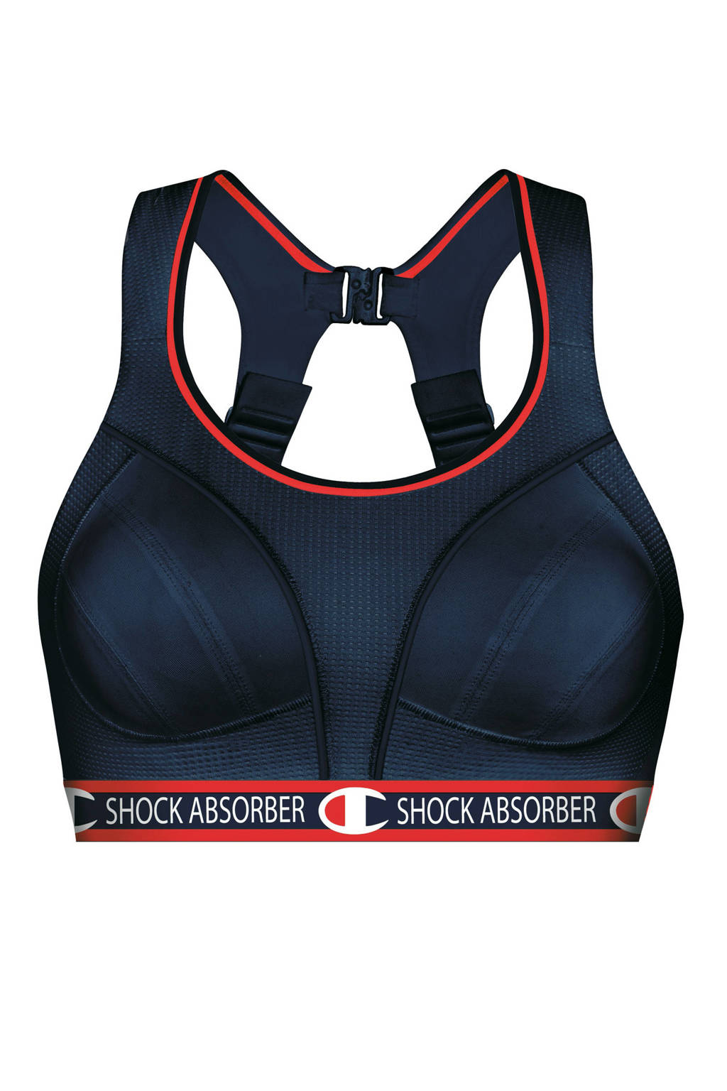 Shock Absorber X Champion TOP-level sportbh Ultimate Run Bra donkerblauw/rood, Donkerblauw/rood