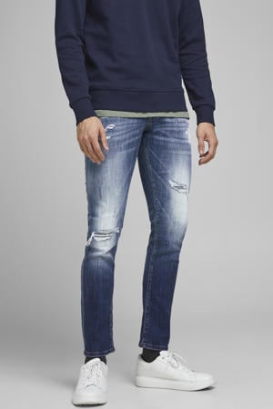 slim fit jeans JJIGLENN JJFOX blue denim 740