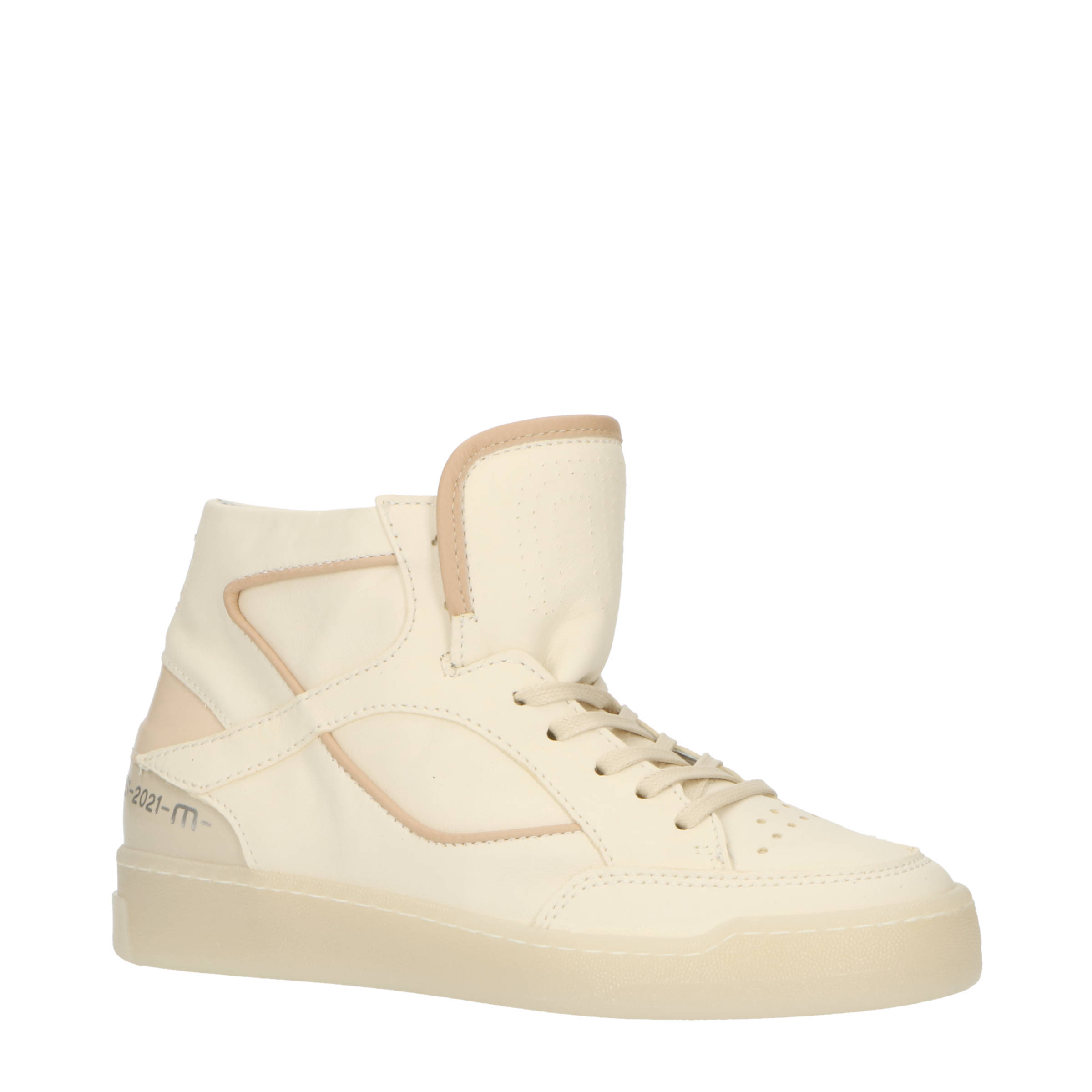Mjus M96201 hoge leren sneakers ecru/beige | wehkamp