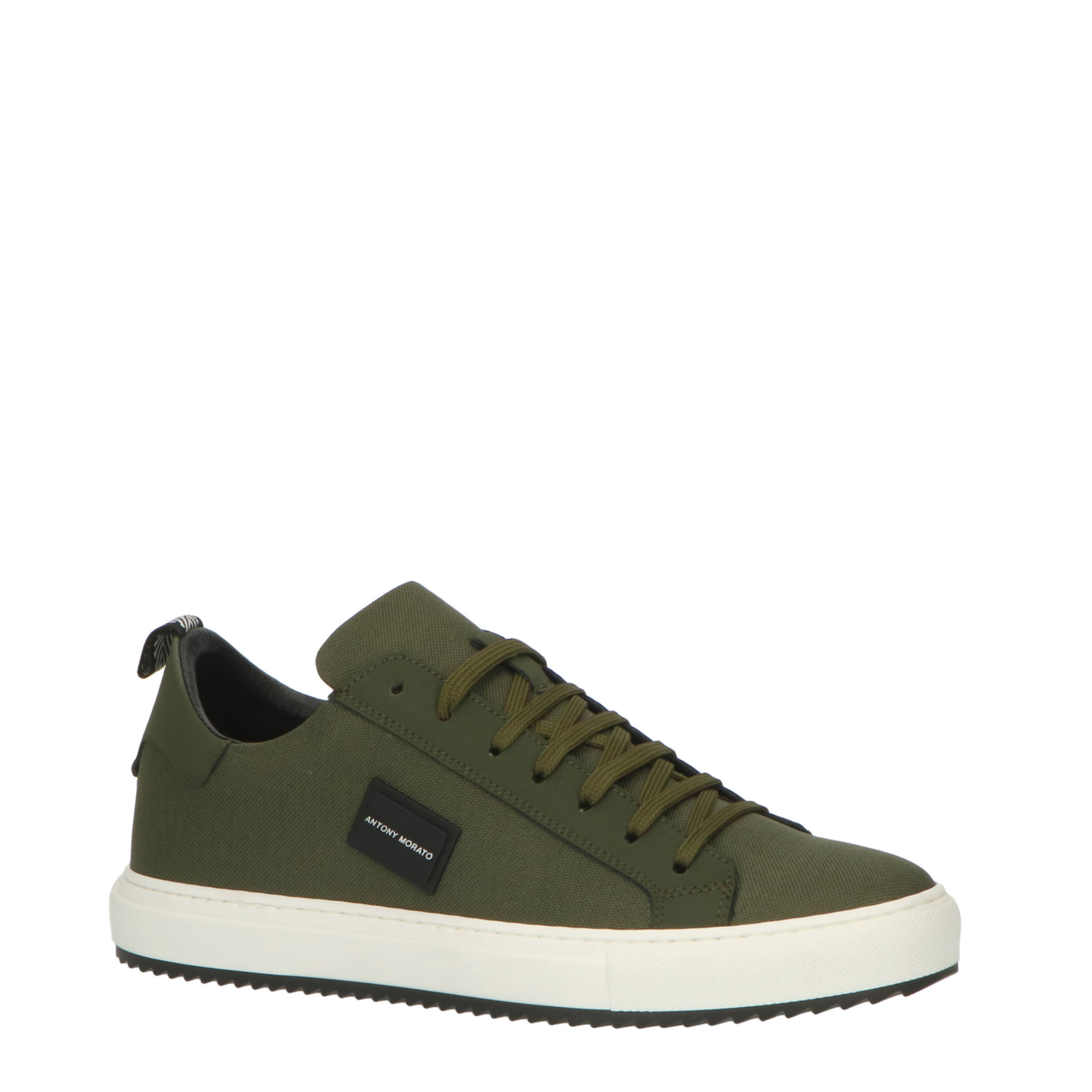 Antony Morato nubuck sneakers olijfgroen | wehkamp