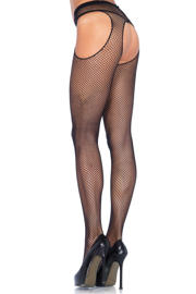 thumbnail: Leg Avenue jarretel visnet panty zwart