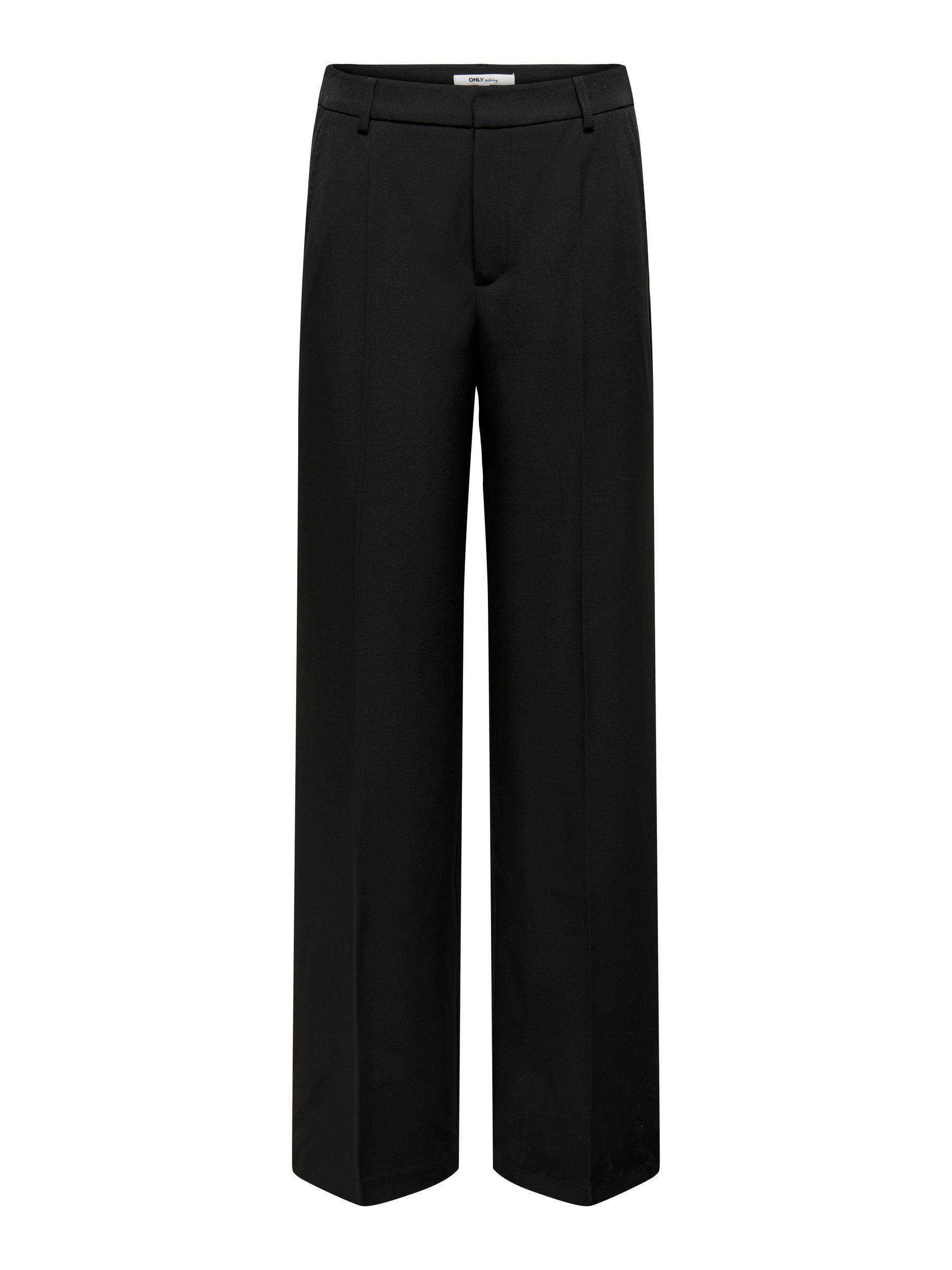 ONLY high waist wide leg pantalon ONLBERRY zwart