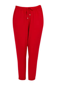 Mat Fashion cropped slim fit broek rood