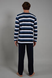 thumbnail: CECEBA +size pyjama met strepen donkerblauw/wit