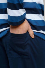 thumbnail: CECEBA +size pyjama met strepen donkerblauw/wit