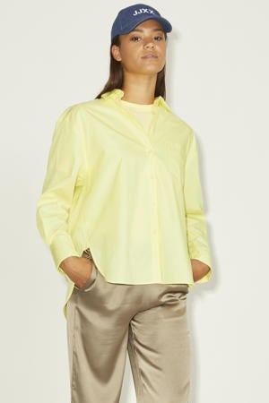 oversized blouse JXJAMIE met biologisch katoen lichtgeel