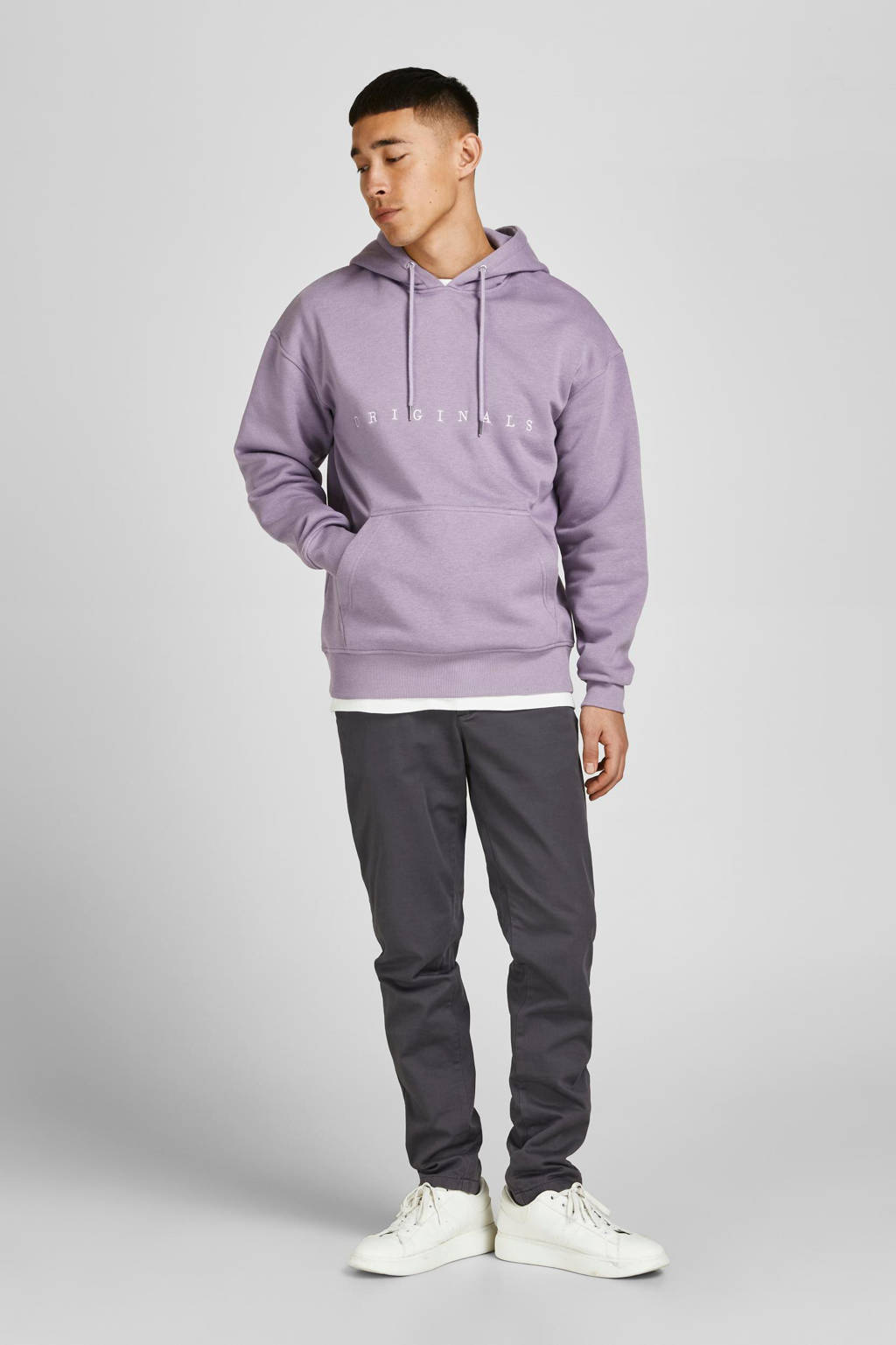 JACK & JONES ORIGINALS hoodie JORCOPENHAGEN met logo purple ash, Purple Ash