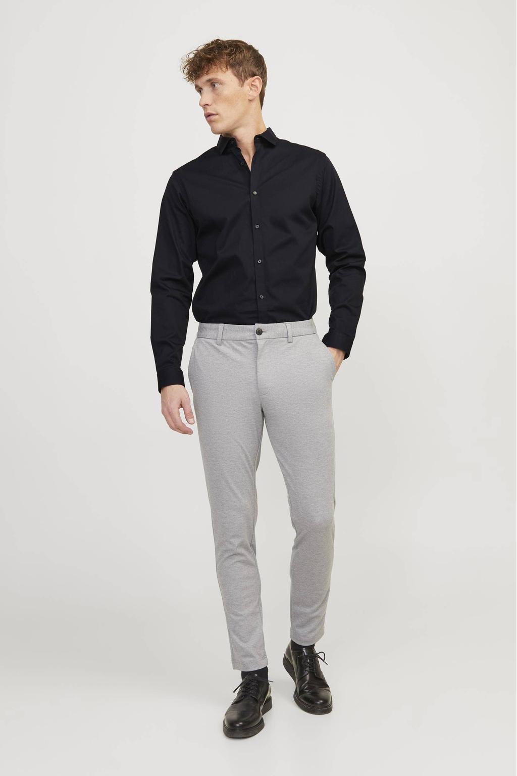 JACK & JONES PREMIUM slim fit overhemd JPRBLACARDIFF black