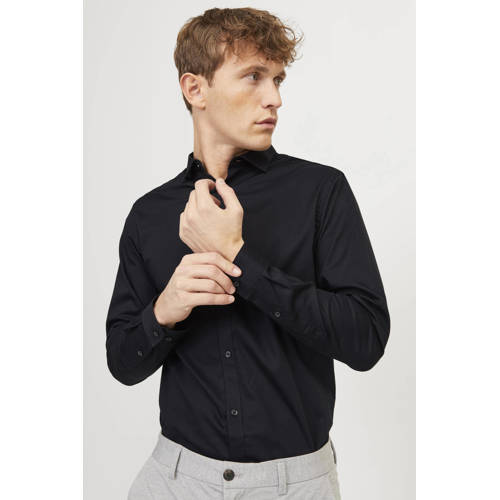 JACK & JONES PREMIUM slim fit overhemd JPRBLACARDIFF black afbeelding