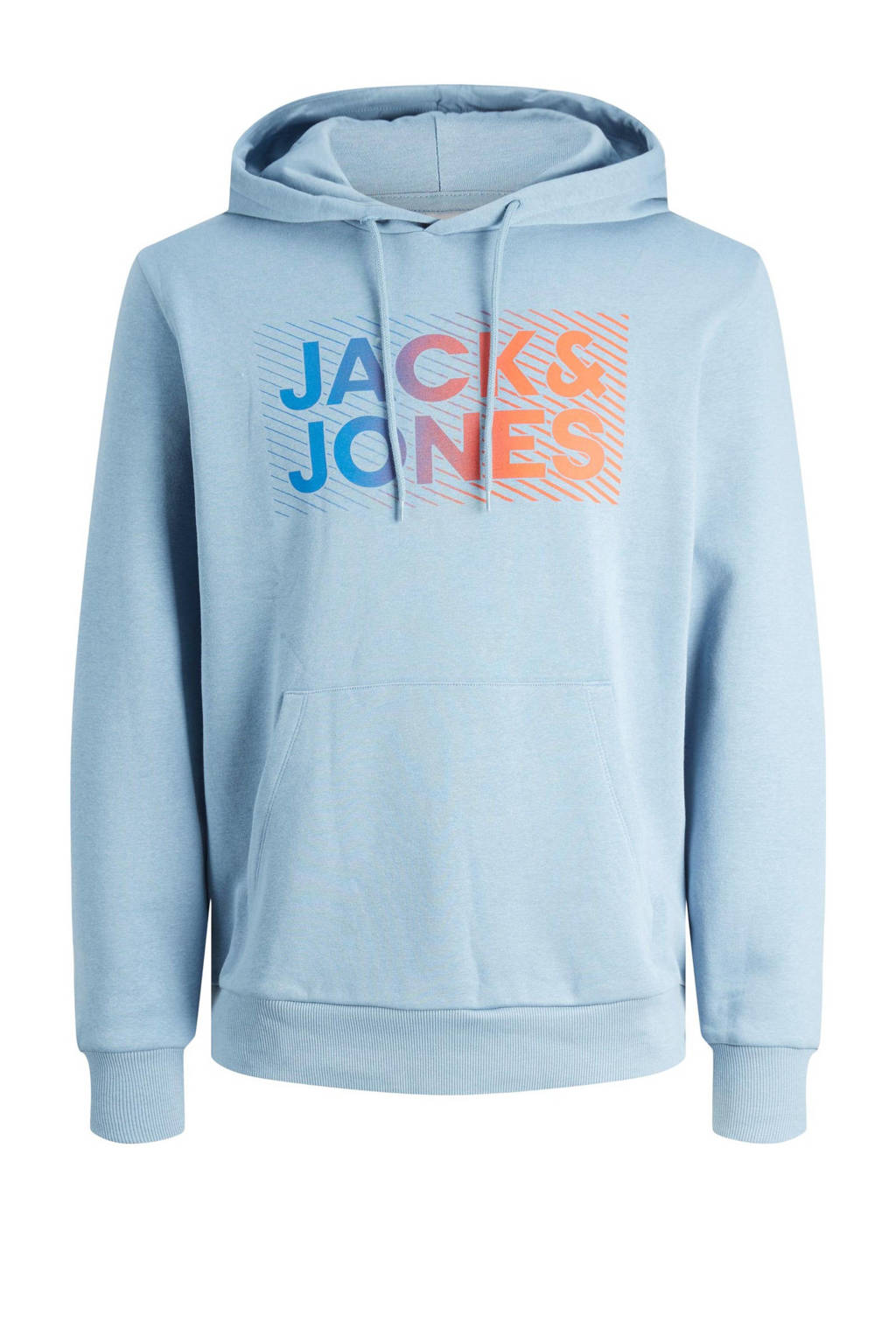 JACK & JONES CORE hoodie JCORAYMOND met logo faded denim, Faded denim