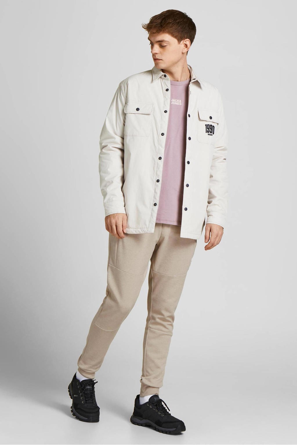 JACK & JONES PANTS STUDIO slim fit joggingbroek JJIWILL JJAIR oxford tan