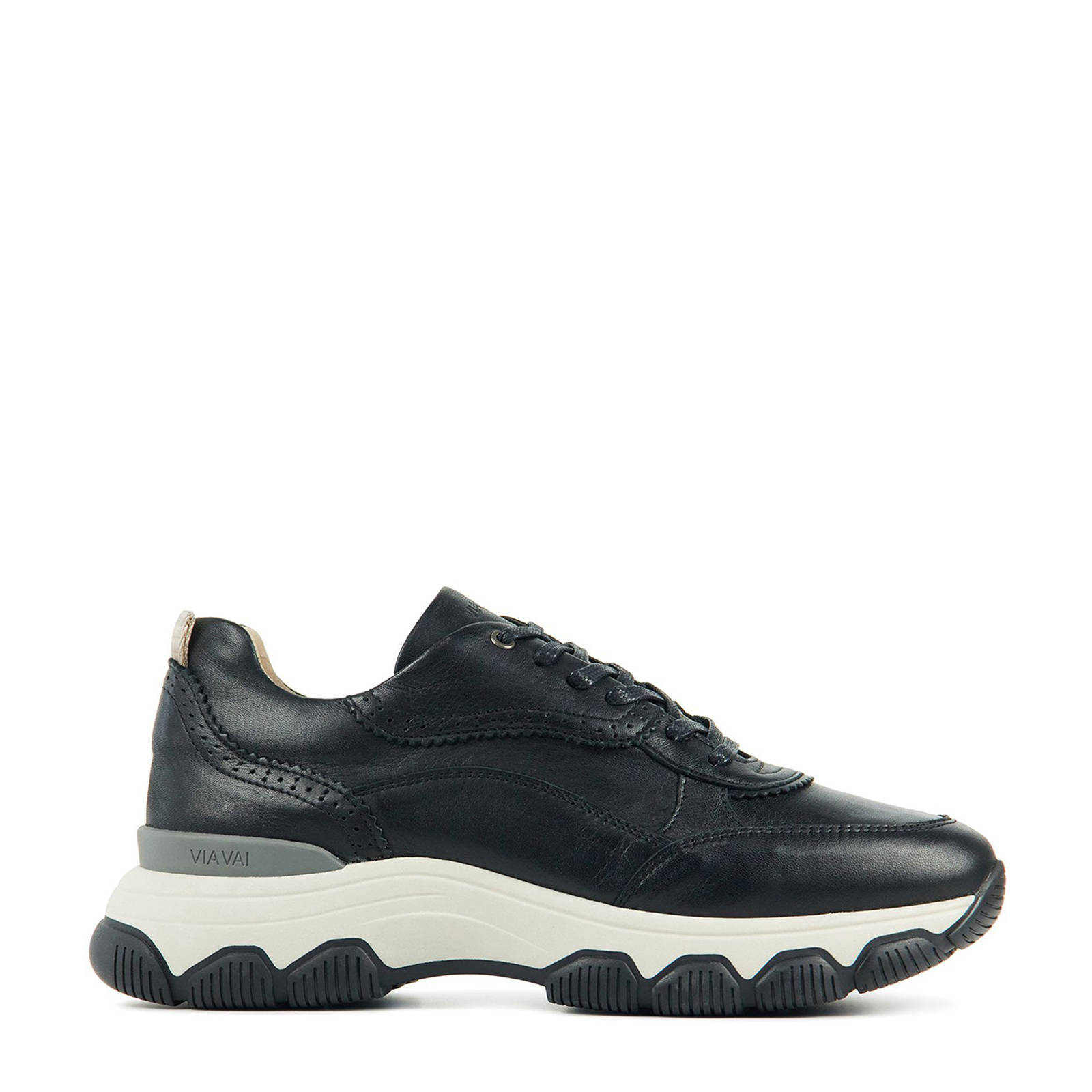Via Vai 57062 Coco Tess nubuck chunky sneakers zwart | wehkamp