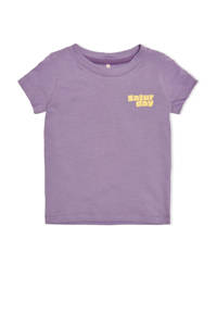 KIDS ONLY MINI T-shirt KMGWEEKDAY met tekst paars