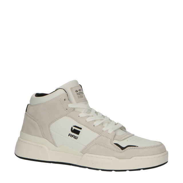 RAW Attacc Mid Bsc M hoge leren sneakers wit/off white |