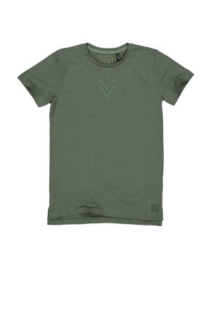 T-shirt Ted met printopdruk cactus groen