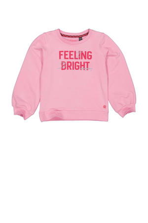 sweater Malin met tekst roze