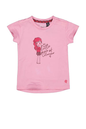 T-shirt Nana met printopdruk roze