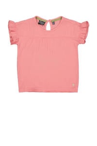 Quapi Girls T-shirt Marion met ruches roze