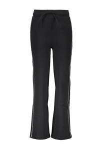 Zwarte meisjes B.Nosy Active lijn straight fit broek van stretchkatoen met regular waist en elastische tailleband
