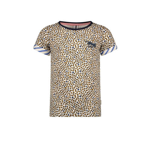 B.Nosy T-shirt met dierenprint beige geel blauw