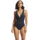Seafolly Collective badpak met diepe V-hals donkerblauw