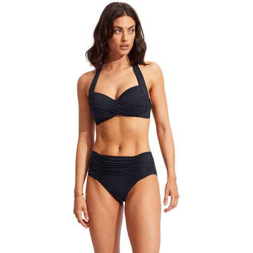 Seafolly Collective high waist bikinibroekje donkerblauw afbeelding