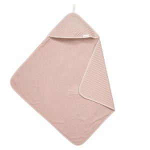 Antwerp omslagdoek wafelstof/stretch badstof 100x105 cm Grey Pink