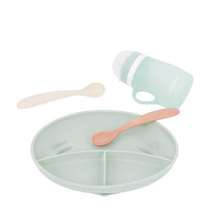 serviesset GROW'ISY (bordje + lepel x2 + drinkbeker)