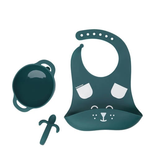 Babymoov serviesset FIRST'ISY hondje(kom + lepel + silicone slabbetje) afbeelding