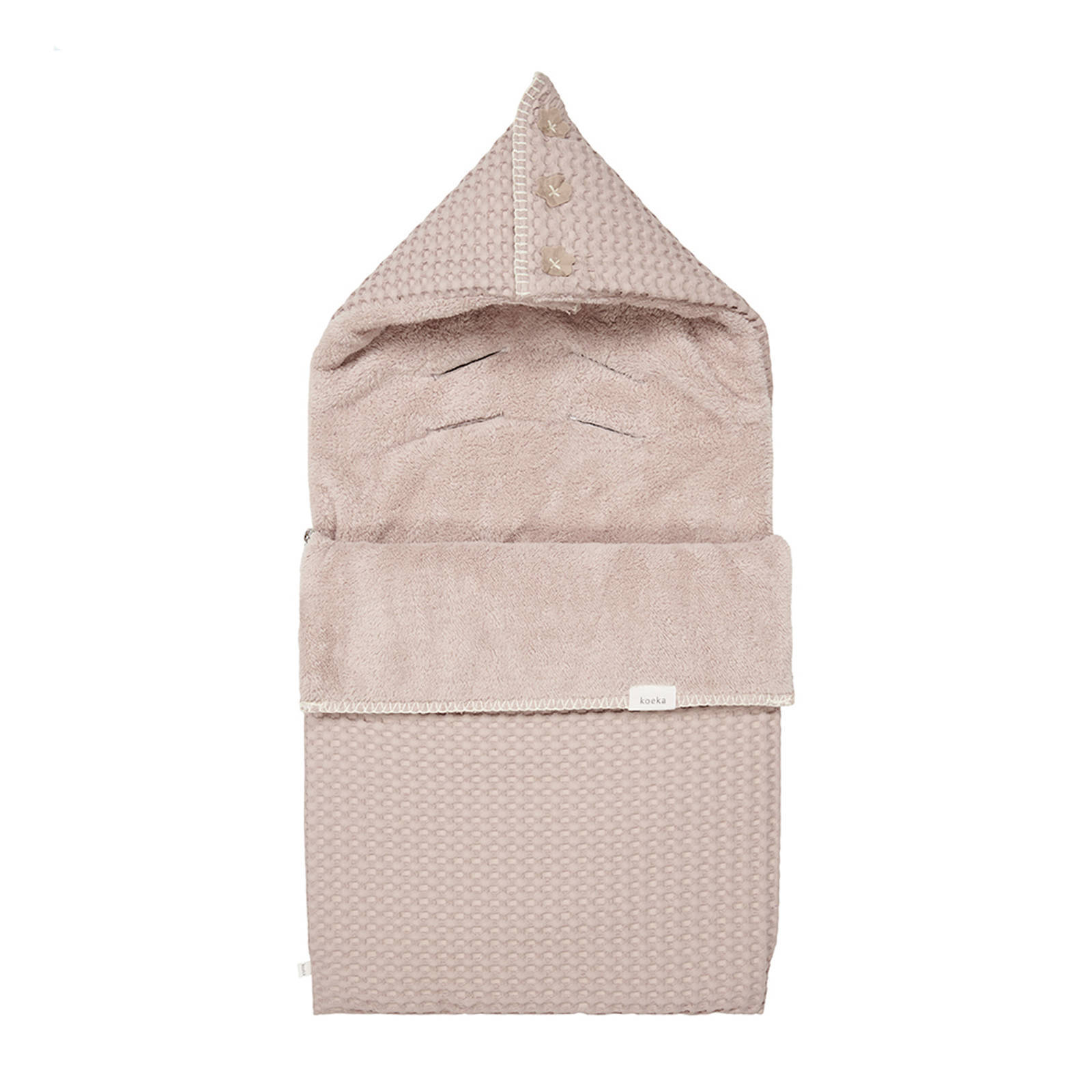 Koeka Oslo voetenzak teddy (3-5 puntsgordel) grey pink/grey pink | wehkamp