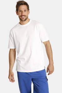 Set van 2 witte heren Jan Vanderstorm T-shirt van katoen met korte mouwen en ronde hals