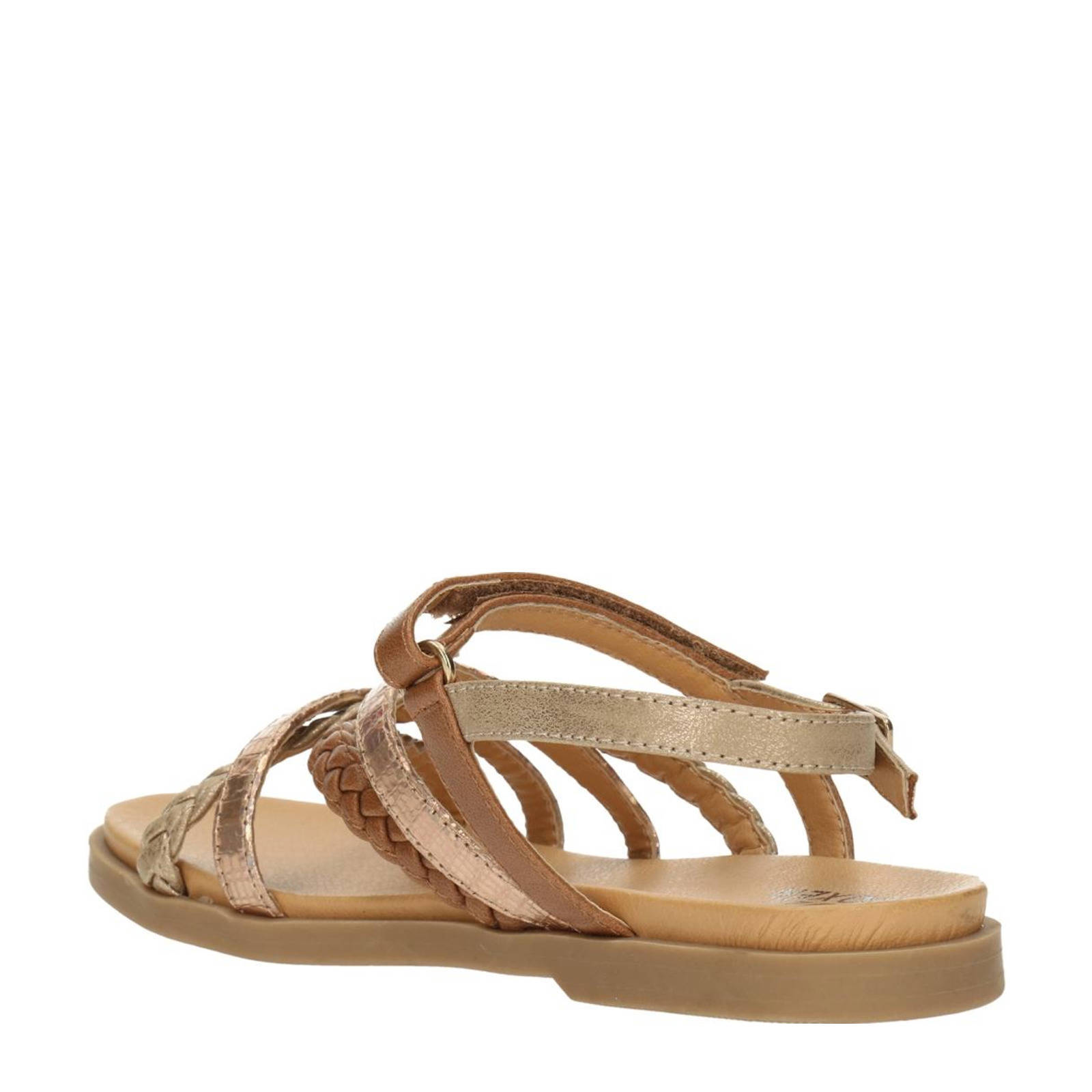 bullboxer sandalen bruin/goud | wehkamp