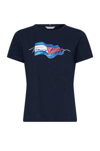 Tommy Hilfiger T-shirt van biologisch katoen donkerblauw