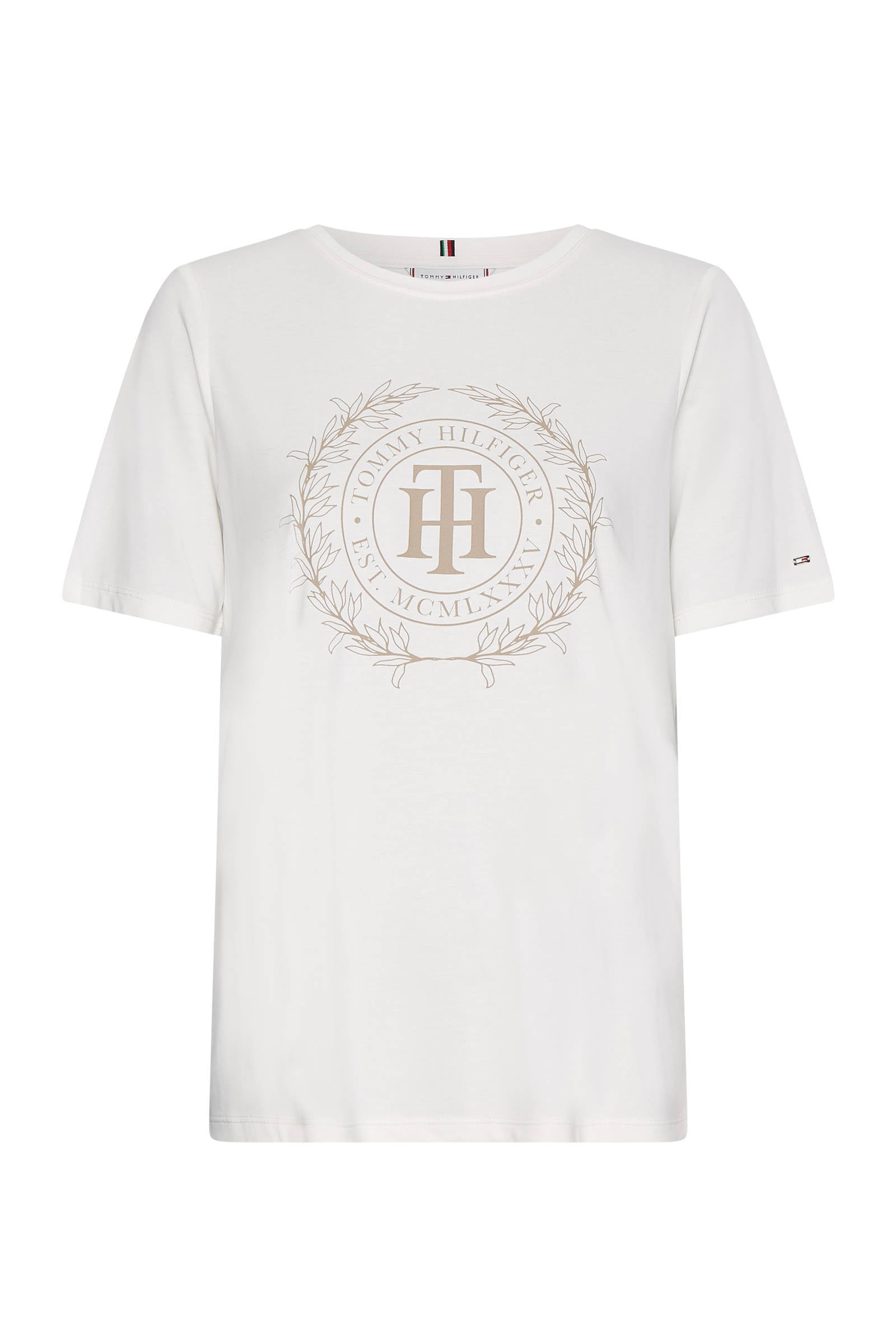 Tommy Hilfiger T-shirt met logo ecru 