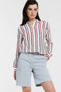 Tommy Hilfiger blouse met stippen ecru/donkerblauw/rood