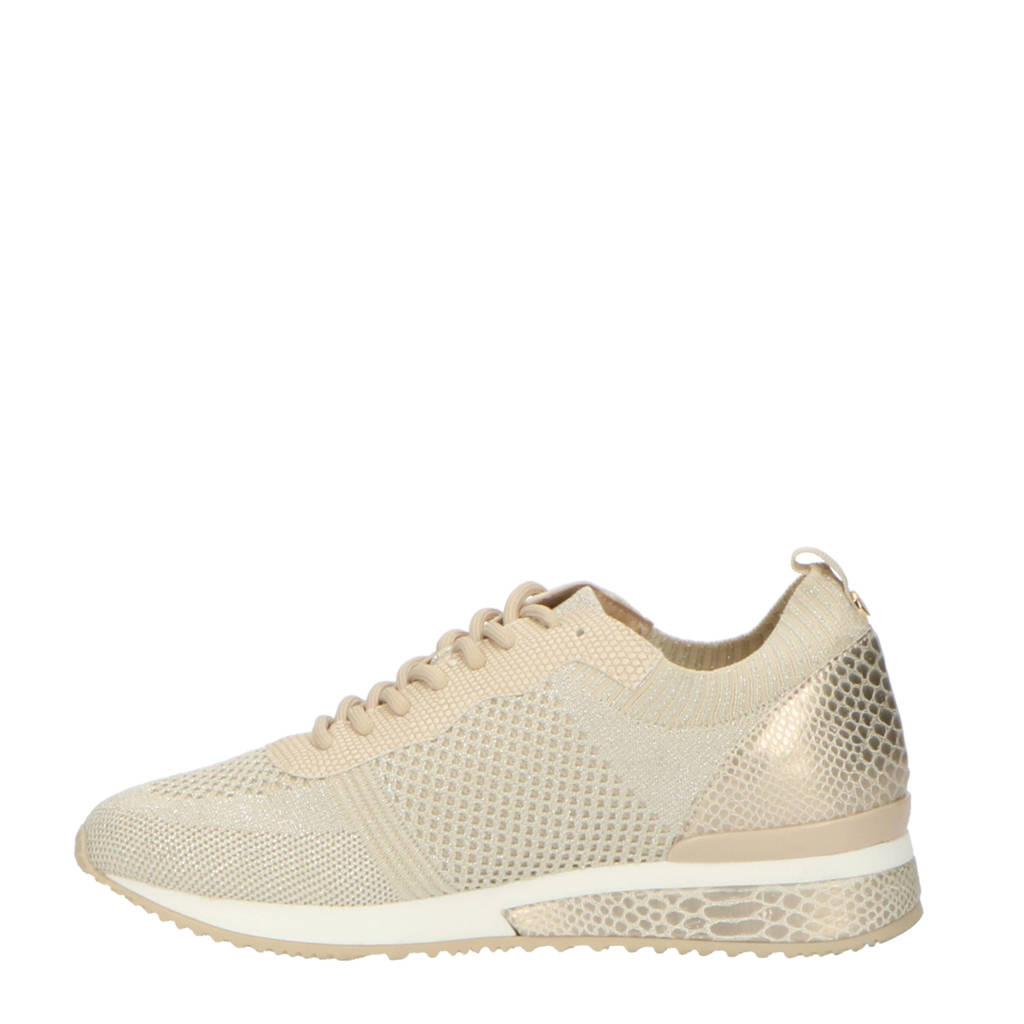 La Strada knitted sneakers beige/zilver wehkamp