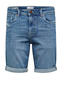 SELECTED HOMME regular fit jeans short SLHALEX light blue denim