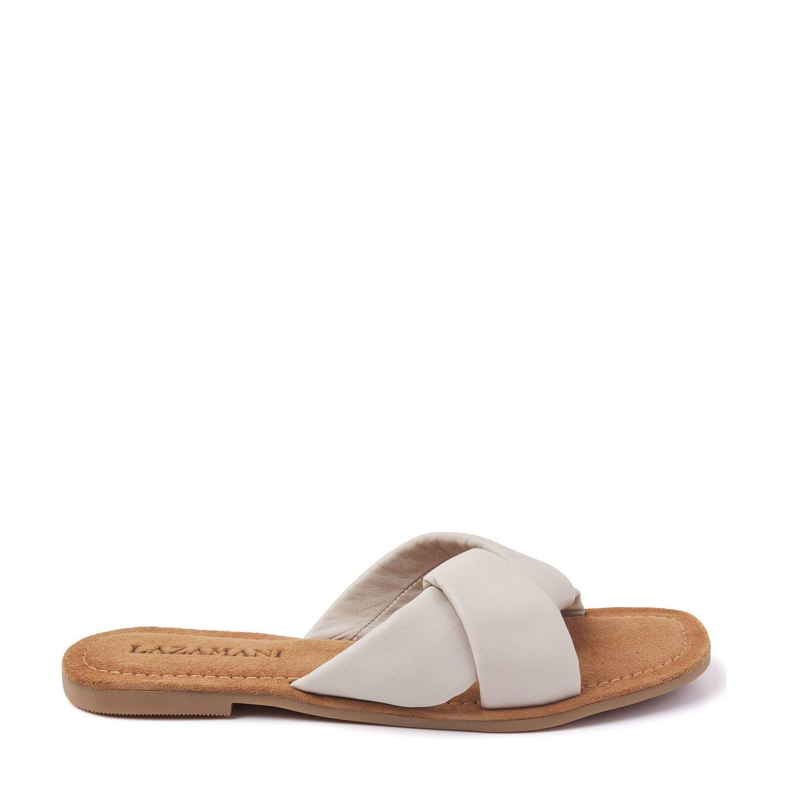 Witte leren dames cheap slippers