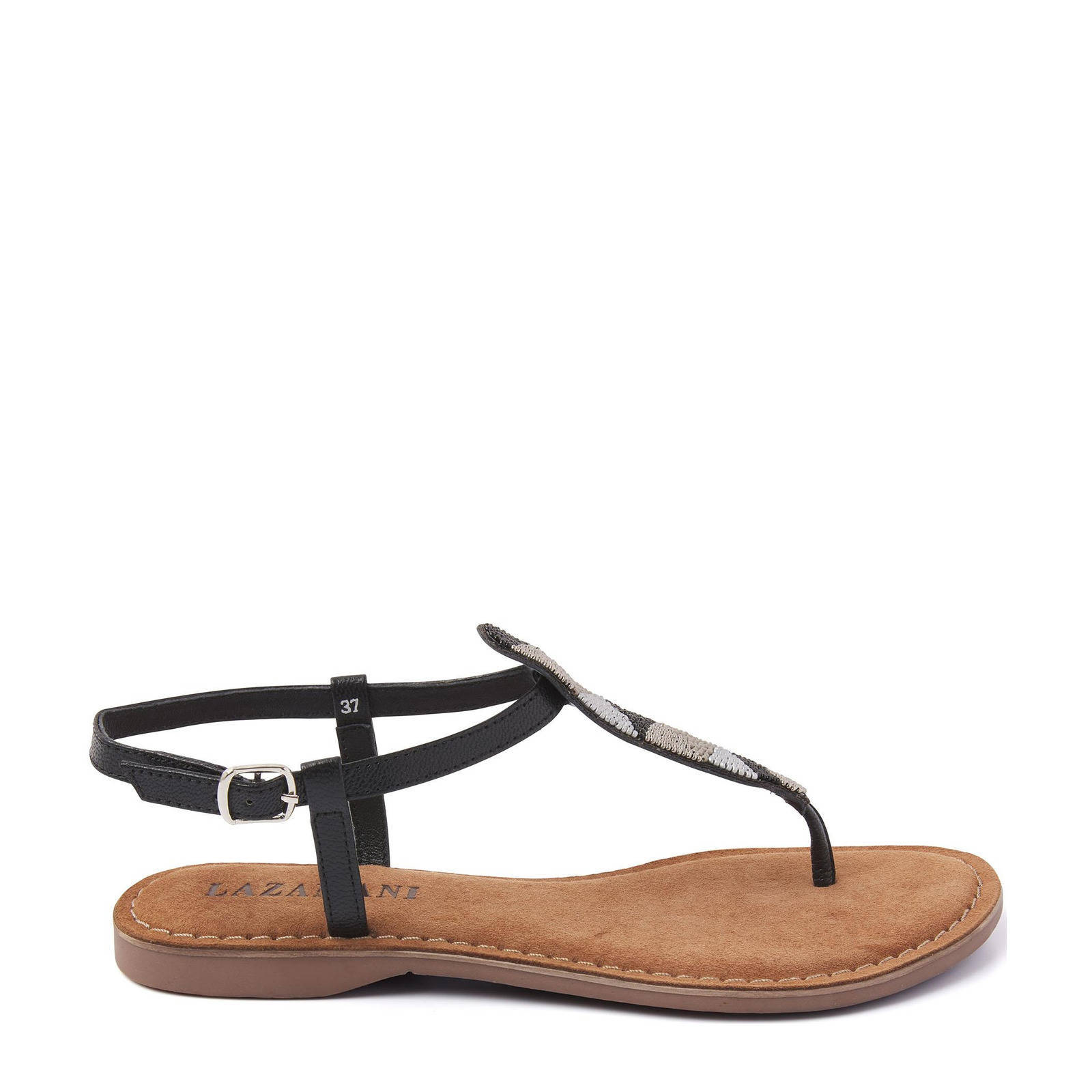 Lazamani 75.815 leren sandalen zwart | wehkamp