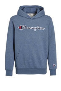 Champion hoodie met logo blauw