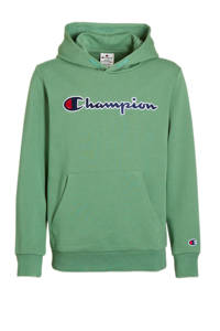 Champion hoodie met logo lichtgroen