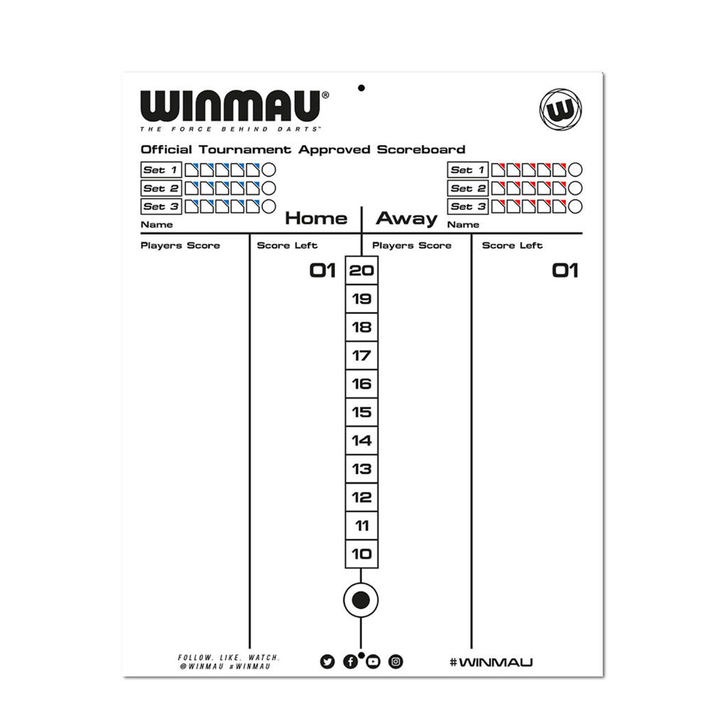 Winmau Whiteboard scoreboard 40 x 30 wehkamp