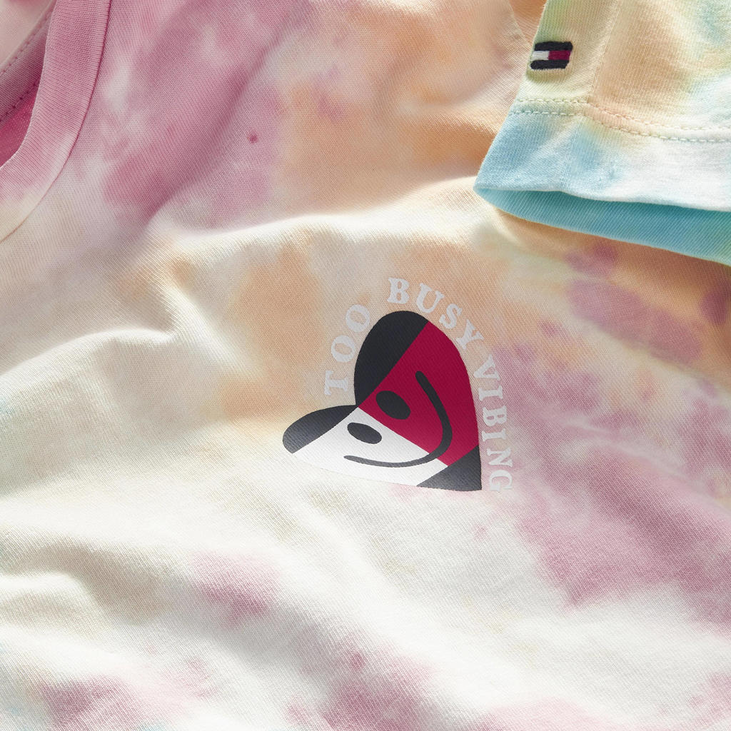 Tommy Hilfiger tiedye Tshirt van biologisch katoen multi wehkamp