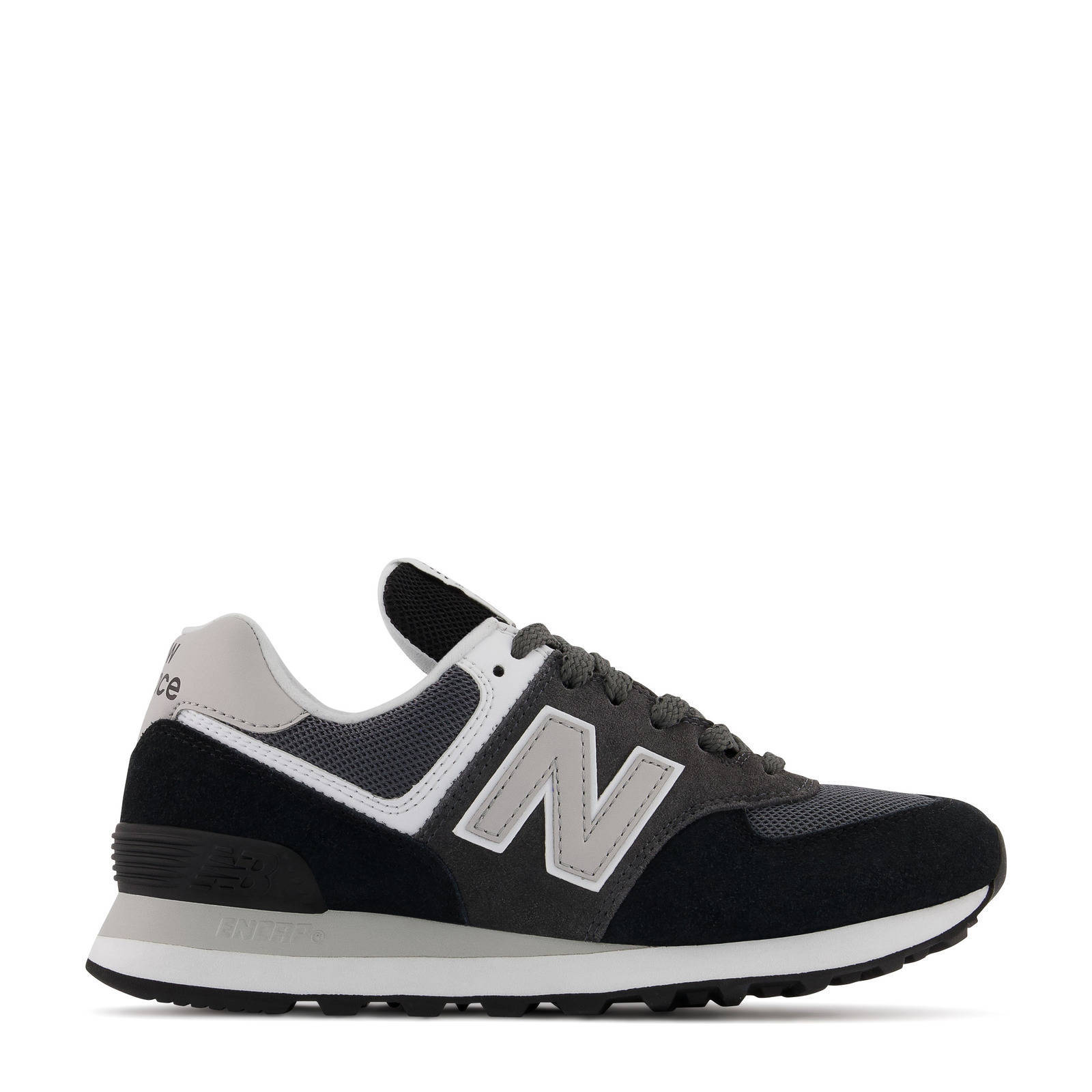 New Balance 574 sneakers zwart/lichtgrijs | wehkamp