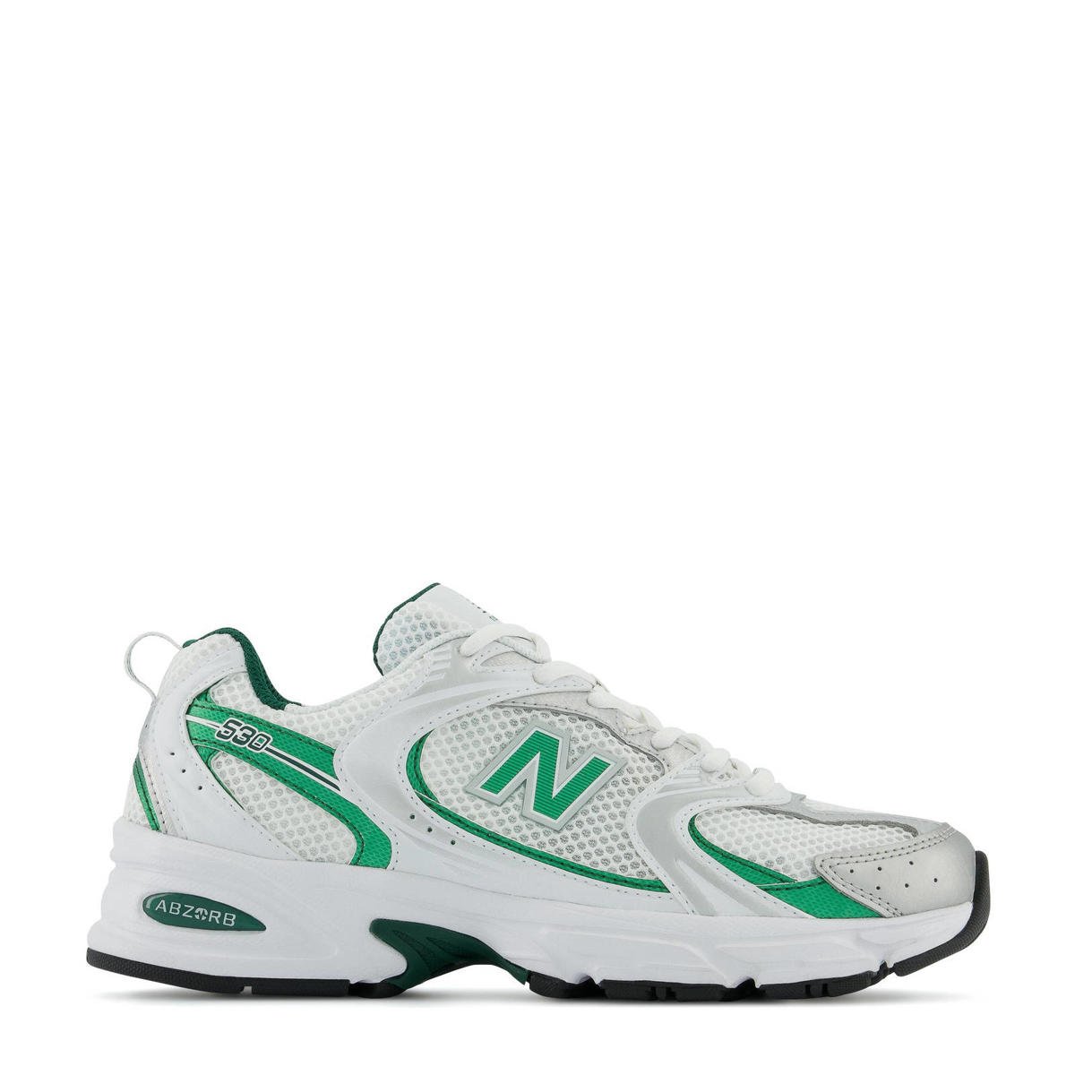 hoofdonderwijzer baai rammelaar New Balance 530 sneakers wit/groen | wehkamp