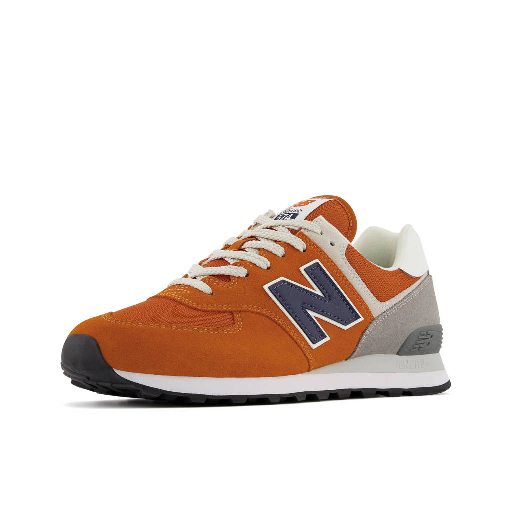 New 574 sneakers oranje/donkerblauw | wehkamp