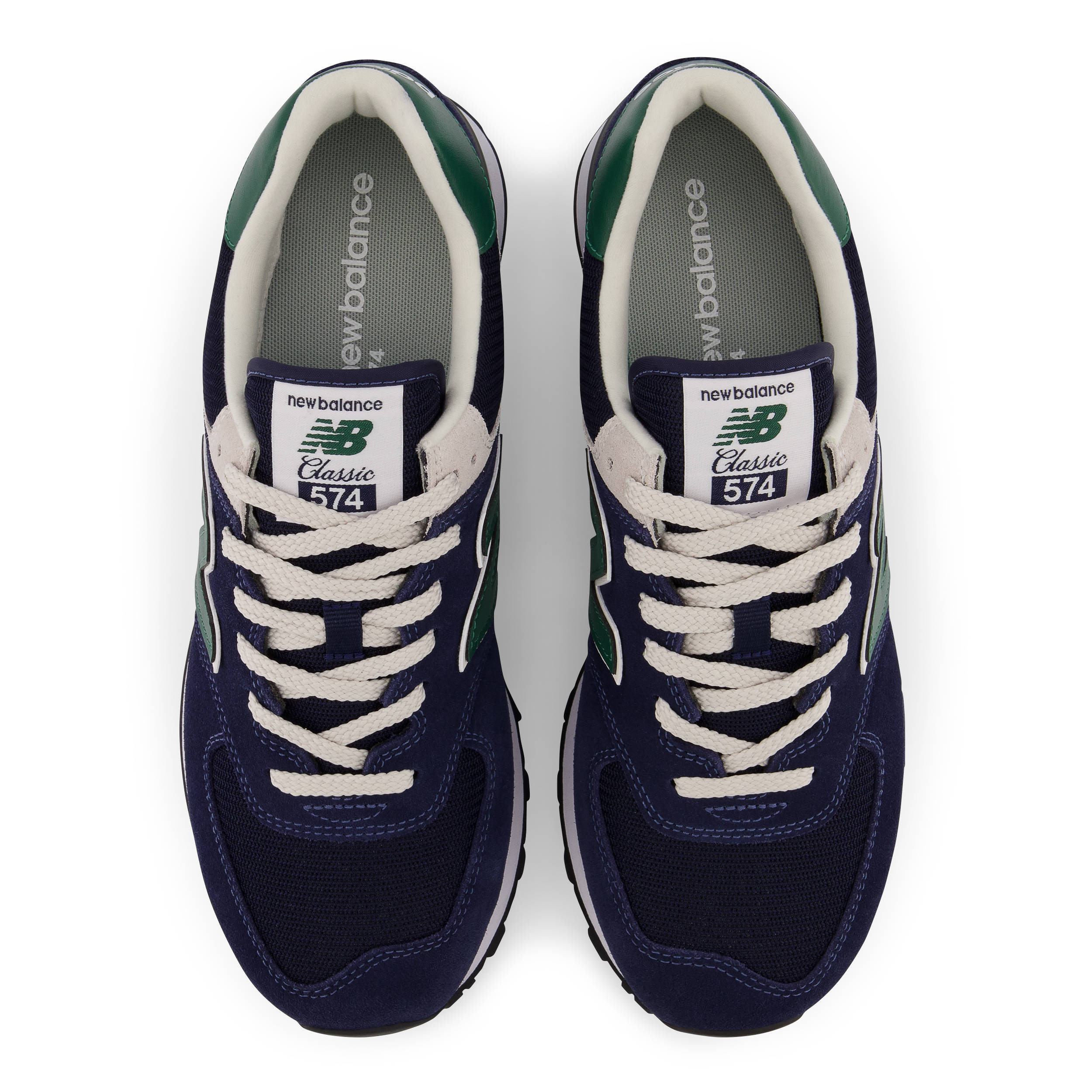 New Balance 574 sneakers donkerblauw/groen/wit | wehkamp